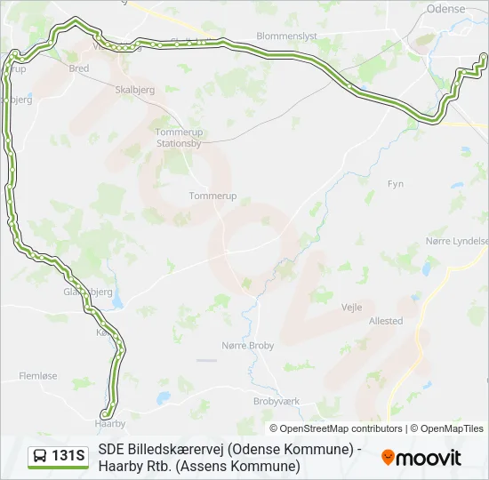 131S Bus Line Map