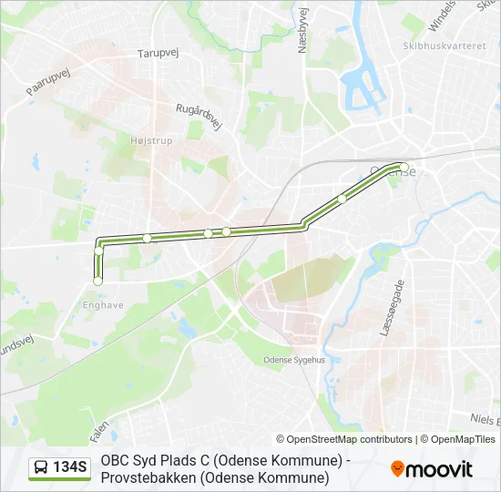 134S Bus Line Map