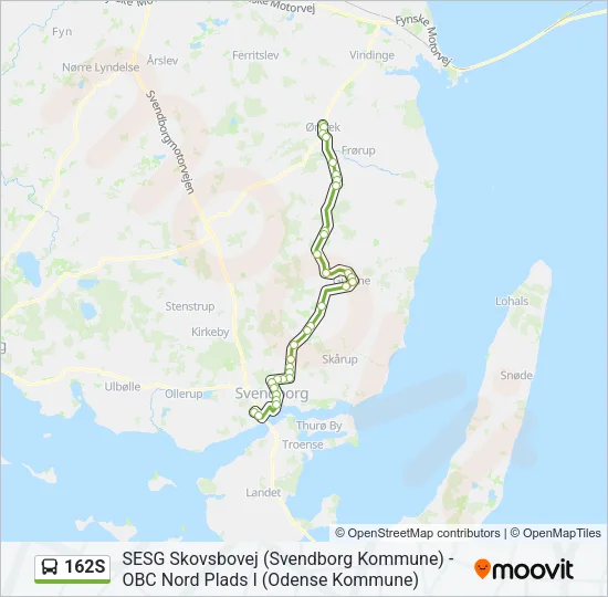 162S Bus Line Map