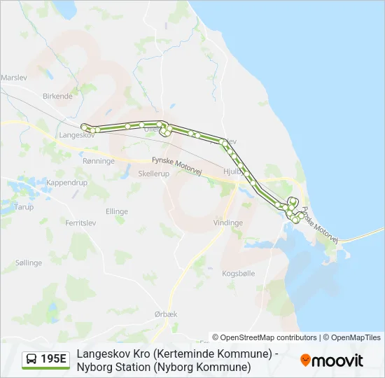 195E Bus Line Map