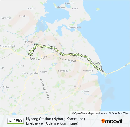 196S Bus Line Map