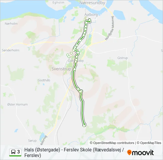 3 Bus Line Map