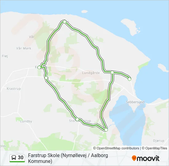 30 Bus Line Map