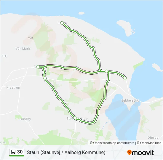 30 Bus Line Map