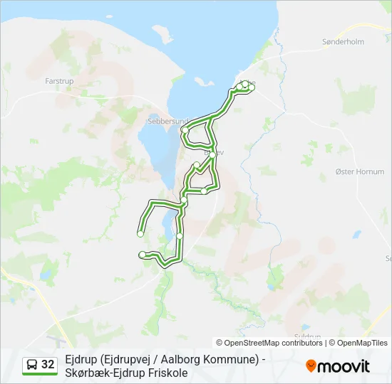 32 Bus Line Map