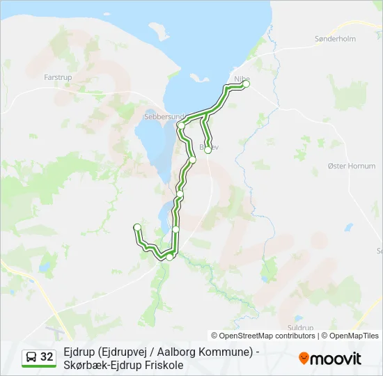 32 Bus Line Map