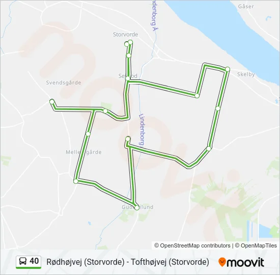 40 Bus Line Map