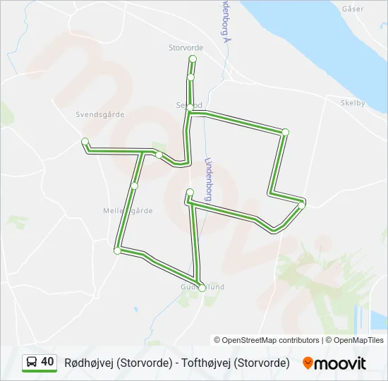 40 Bus Line Map