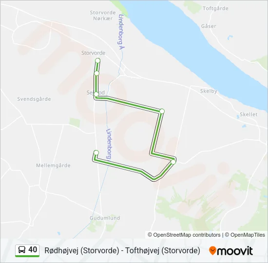 40 Bus Line Map