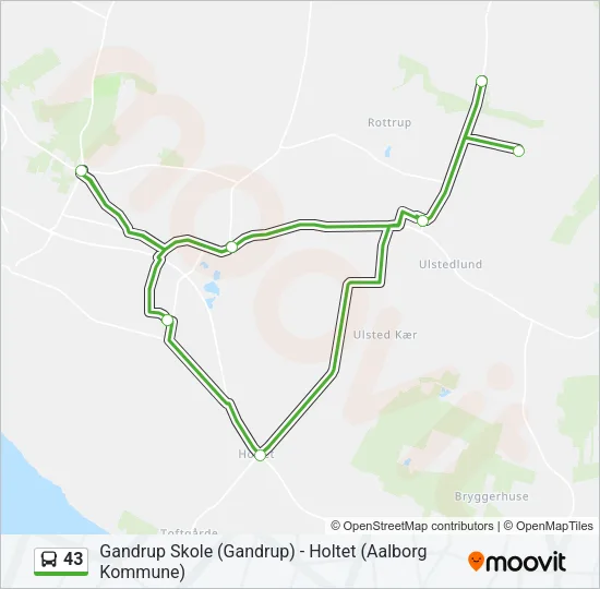43 Bus Line Map