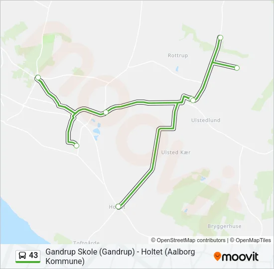 43 Bus Line Map