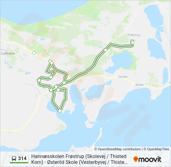 314 Bus Line Map