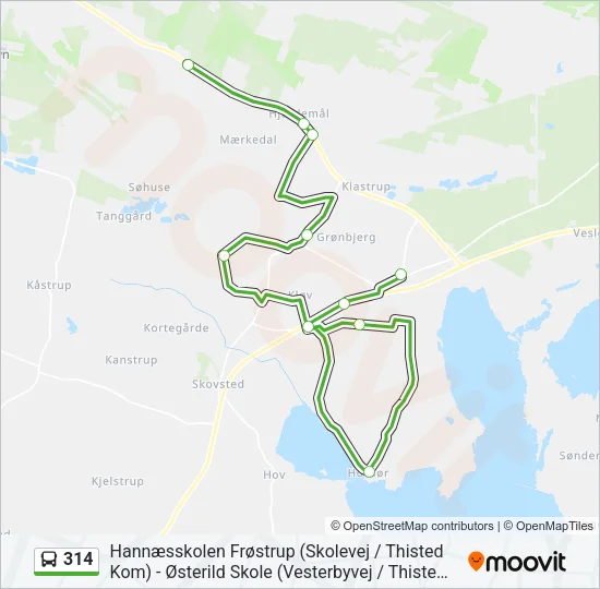 314 Bus Line Map