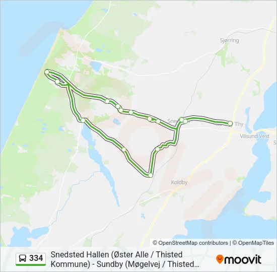 334 Bus Line Map
