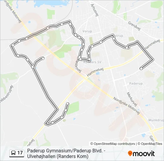 17 Bus Line Map