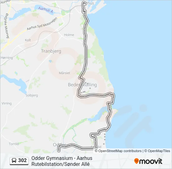 302 Bus Line Map