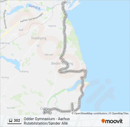 302 Bus Line Map