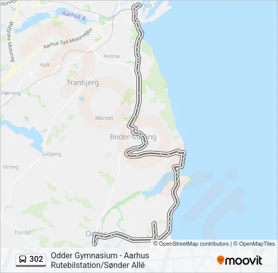 302 Bus Line Map