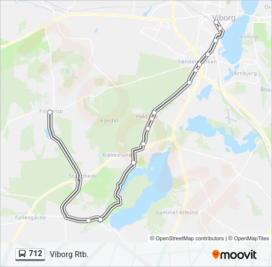 712 Bus Line Map