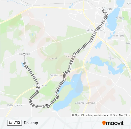 712 Bus Line Map