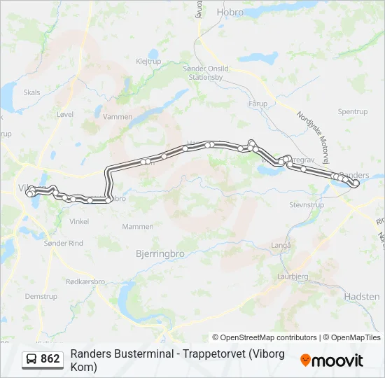 862 Bus Line Map