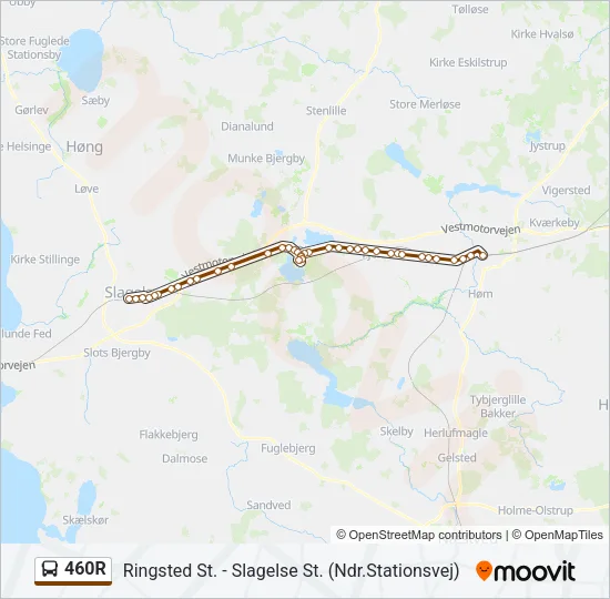 460R Bus Line Map