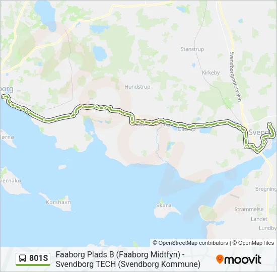801S Bus Line Map
