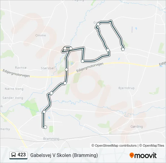 423 Bus Line Map