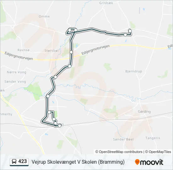 423 Bus Line Map