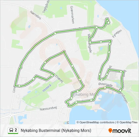 2 bus Linjekort