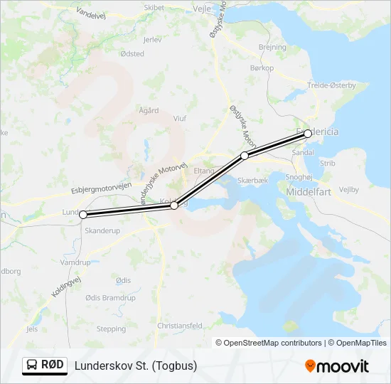 RØD Bus Line Map