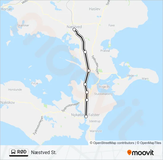 RØD Bus Line Map