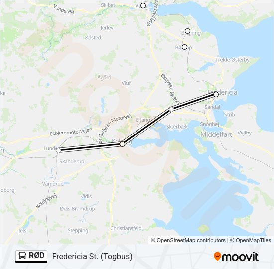 RØD Bus Line Map