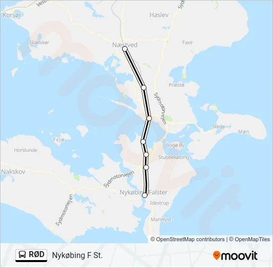 RØD Bus Line Map