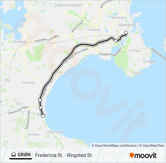 GRØN Bus Line Map