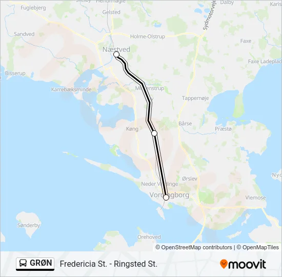 GRØN Bus Line Map