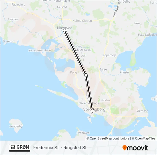 GRØN Bus Line Map