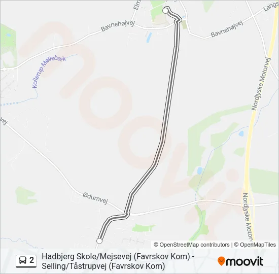 2 Bus Line Map