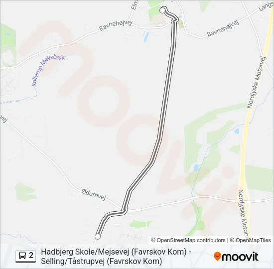 2 Bus Line Map