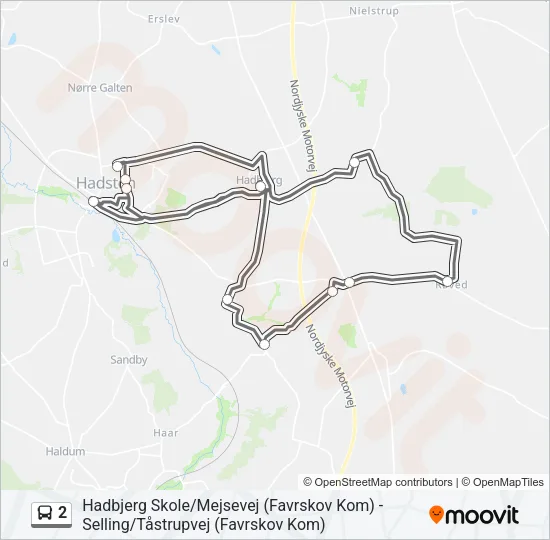 2 Bus Line Map
