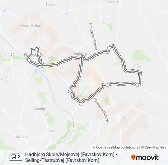 2 Bus Line Map