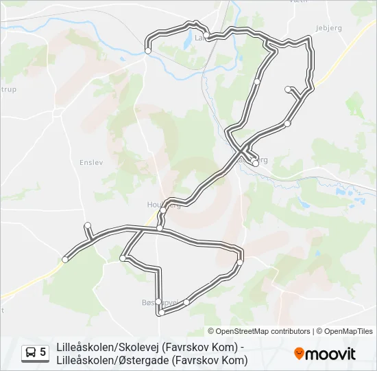 5 Bus Line Map
