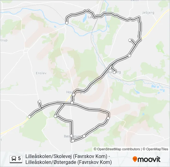 5 Bus Line Map