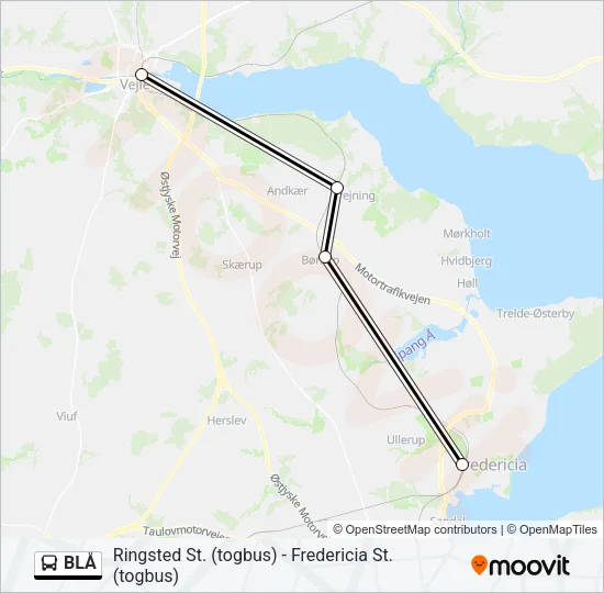 BLÅ Bus Line Map