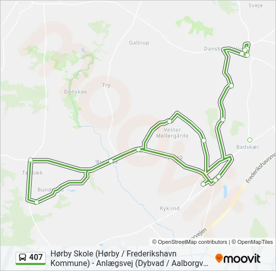 407 Bus Line Map