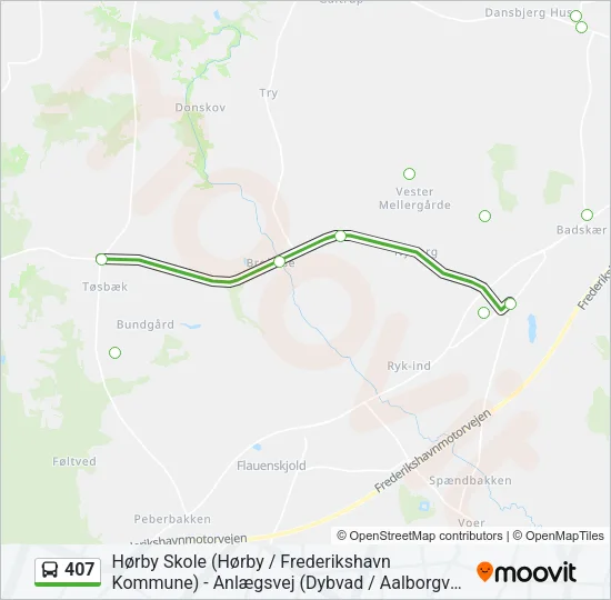407 Bus Line Map