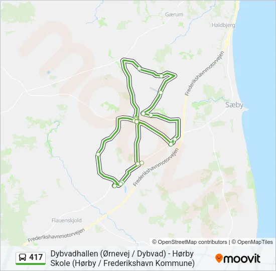 417 Bus Line Map