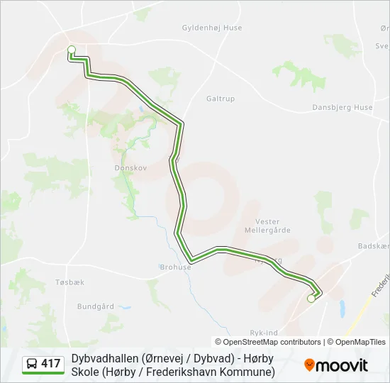 417 Bus Line Map