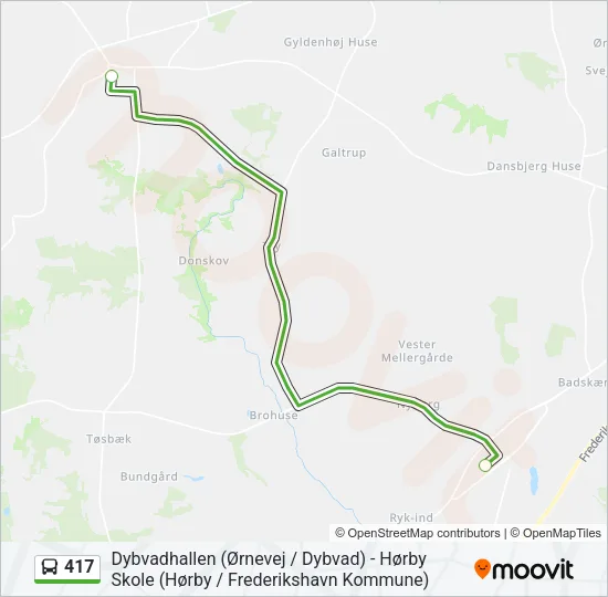 417 Bus Line Map