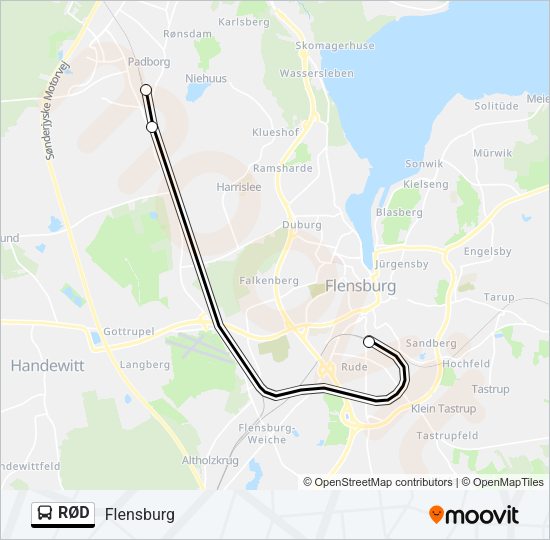 RØD Bus Line Map